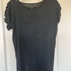 Womens short sleeve cold shoulder top